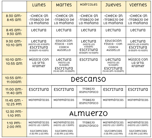 Schedule 